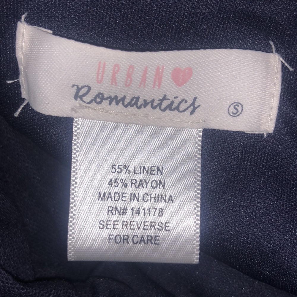 Urban Romantics blue linen button up dress small - Picture 8 of 8